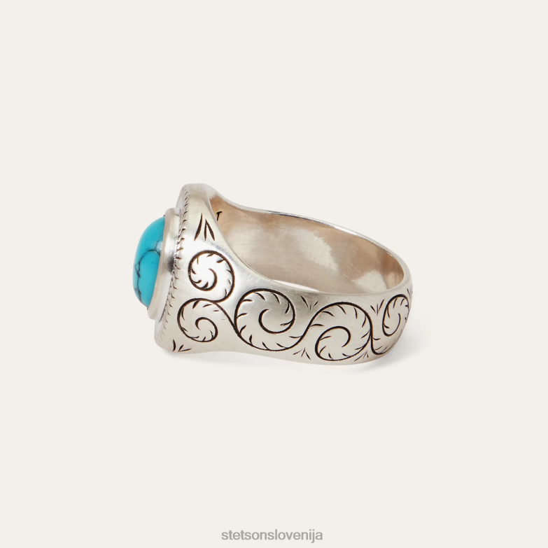 Stetson moški filigranski prstan Z6H88422 turkizna pripomoček