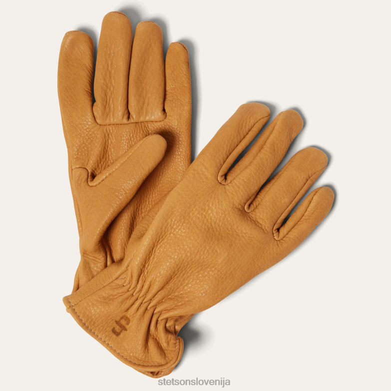 Stetson moški rokavica iz jelenje kože - brez podloge Z6H88427 sedlasto porjavela pripomoček