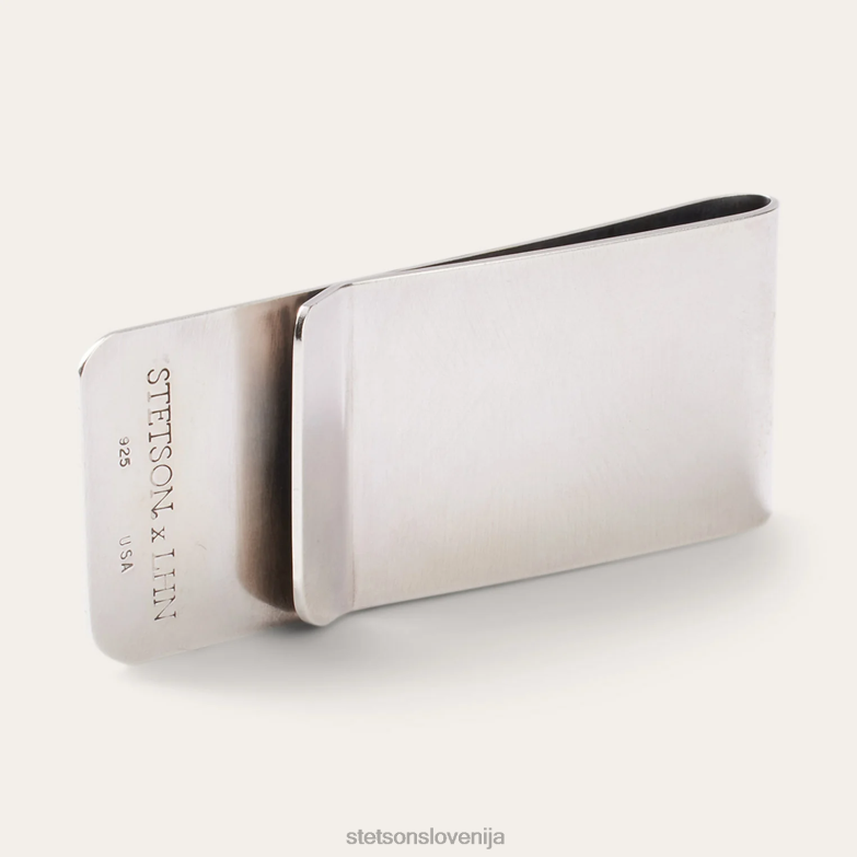 Stetson moški sponka za denar ameriškega bivola Z6H88418 šterling srebro pripomoček