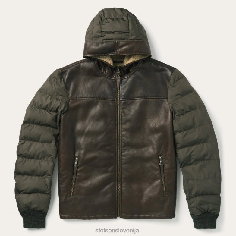 Stetson moški novost jakna iz masivnega semiša Z6H88399 rjav oblačila