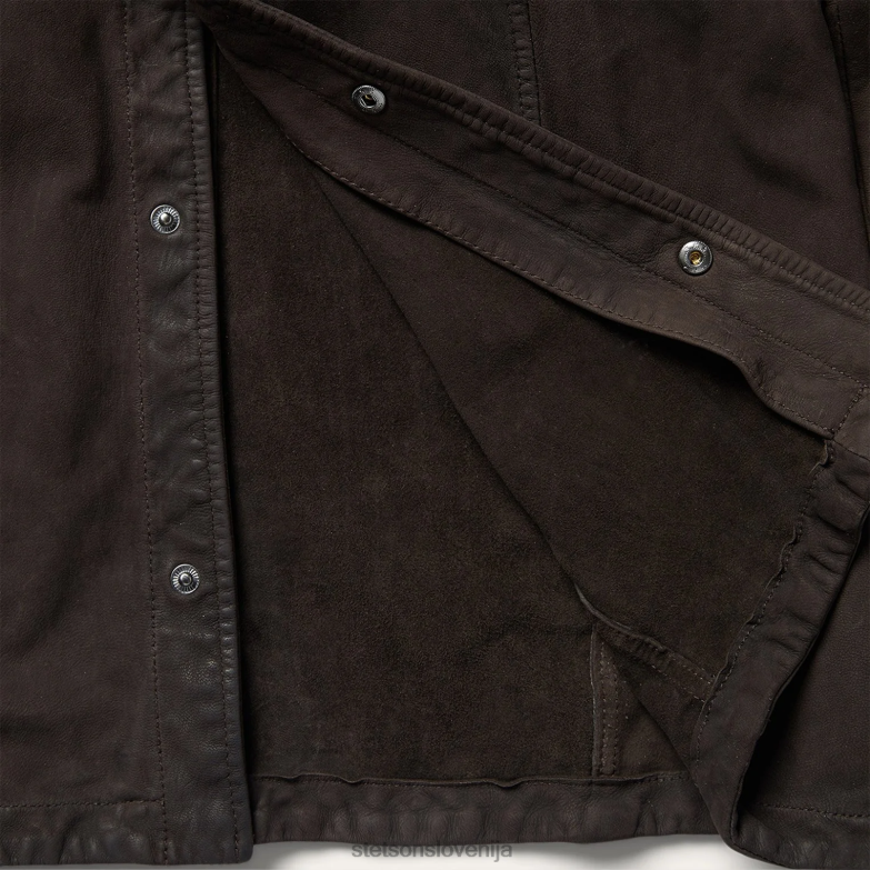 Stetson moški usnjena western srajčna jakna Z6H88413 rjav oblačila