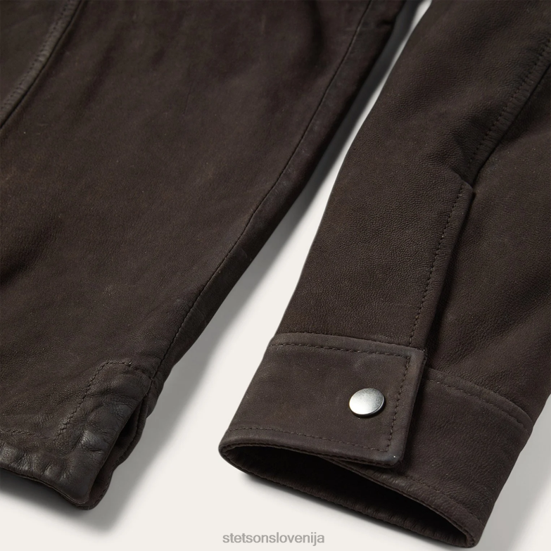 Stetson moški usnjena western srajčna jakna Z6H88413 rjav oblačila