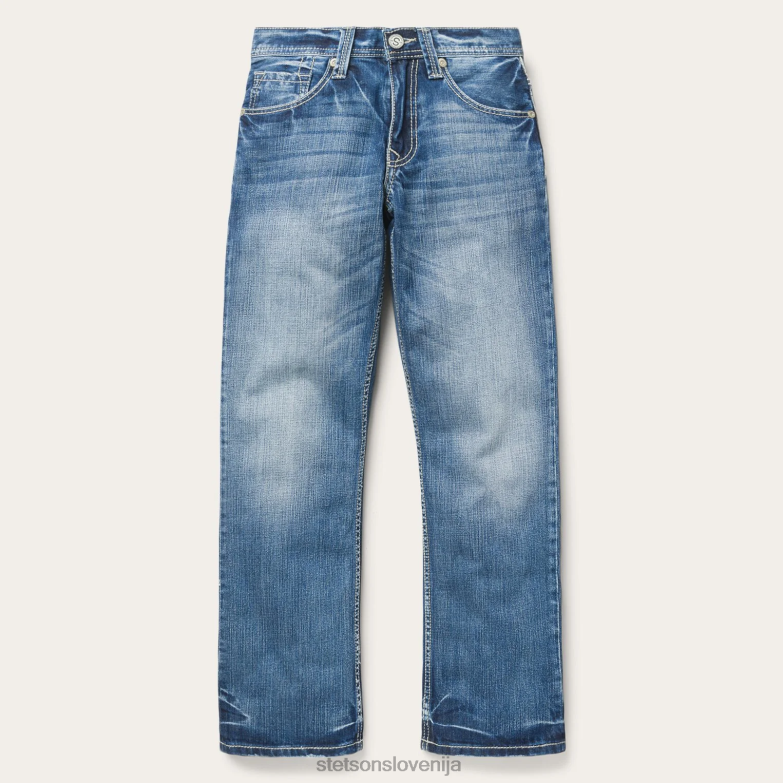 Stetson moški 1312 fit svetle prane kavbojke Z6H88382 modra oblačila