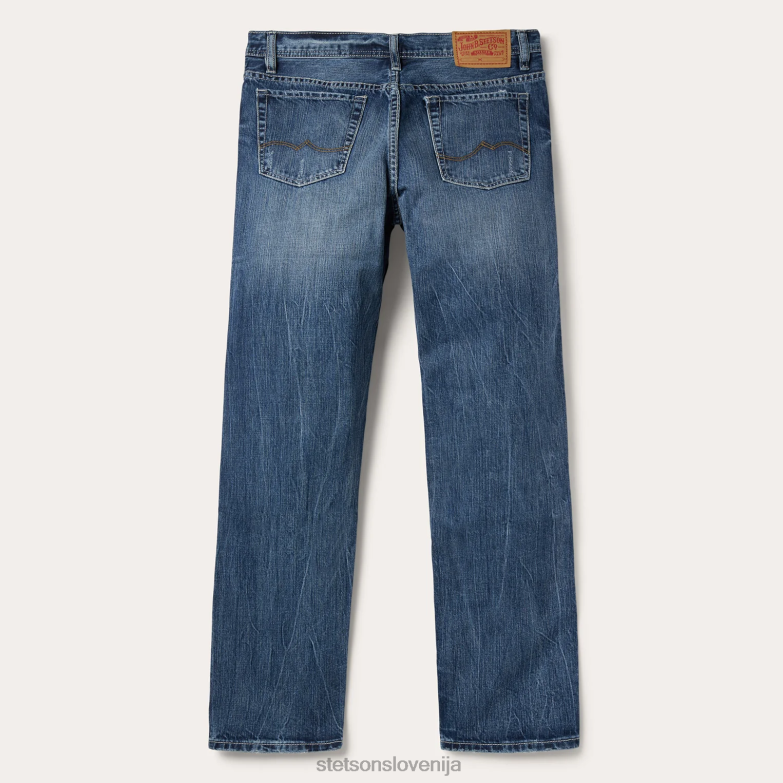 Stetson moški 1520 fit standardne ravne kavbojke Z6H88377 modra oblačila