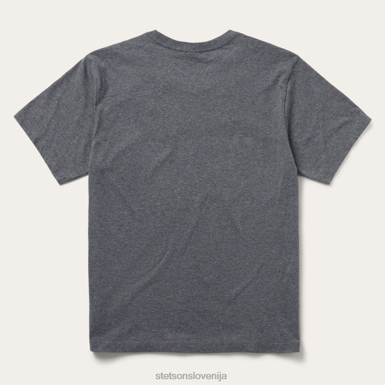 Stetson moški vintage majica s puščico Z6H88368 siva oblačila
