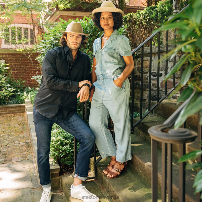 Stetson moški klasična western srajca Z6H88299 Črna oblačila