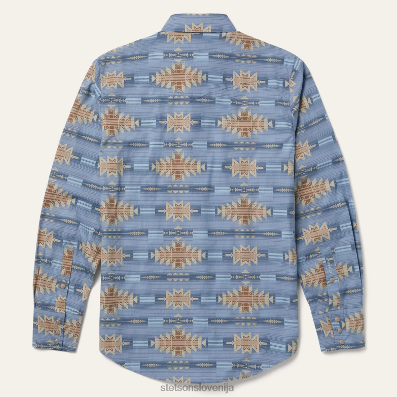Stetson moški majica desert horizon Z6H88343 modra oblačila