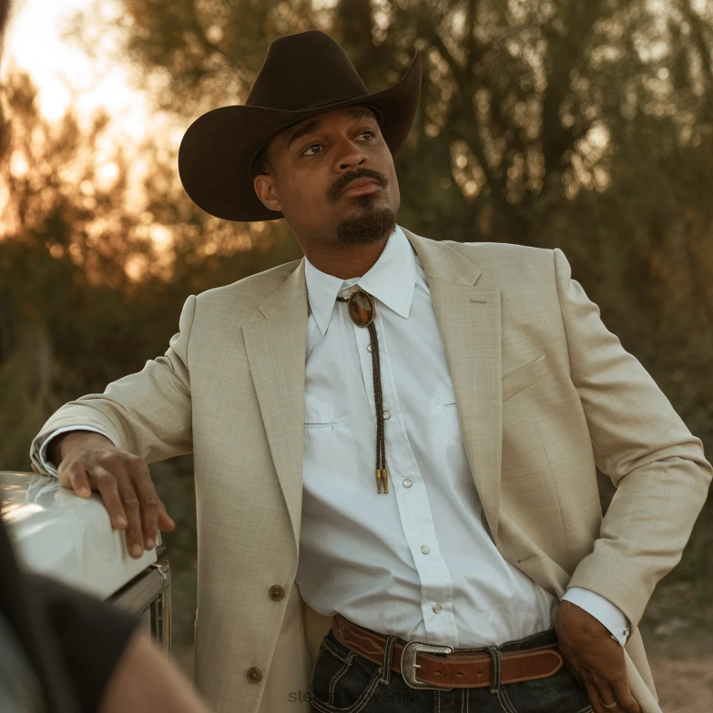 Stetson moški pin point oksford srajca Z6H88320 bela oblačila