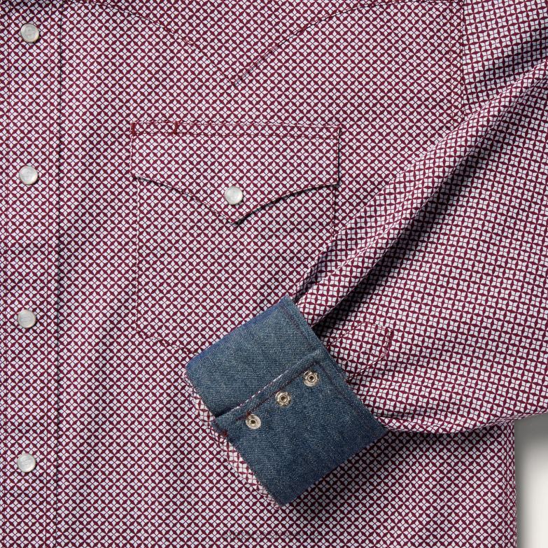 Stetson moški western majica s štirimi točkami z geo tiskom Z6H88372 modra oblačila