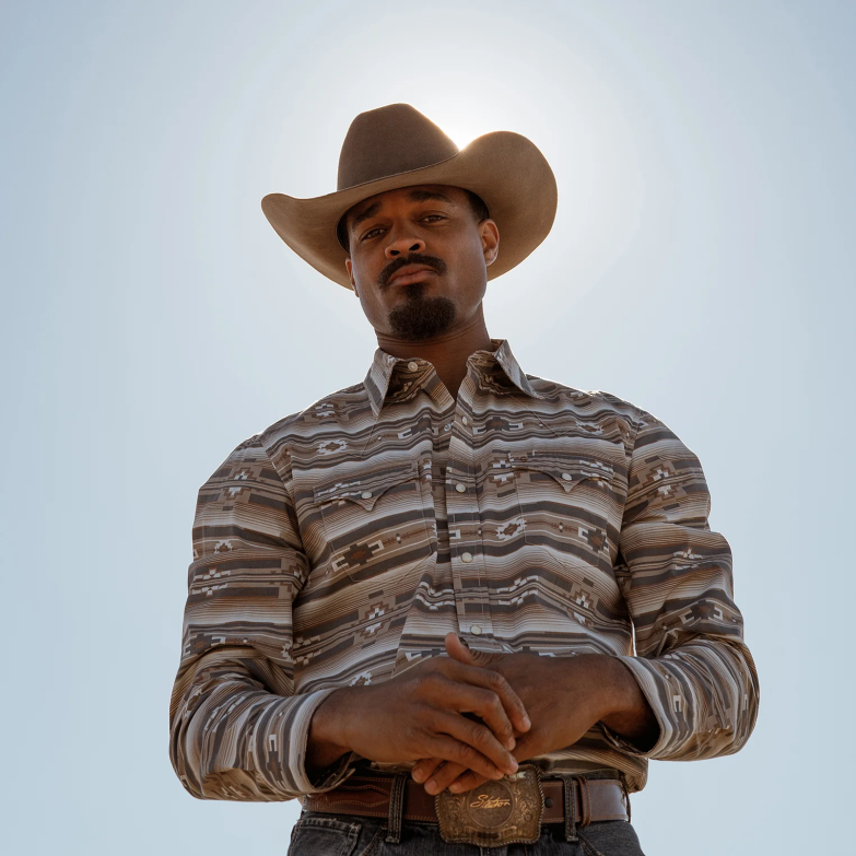 Stetson moški western srajca z vodoravnim azteškim potiskom Z6H88309 rjav oblačila