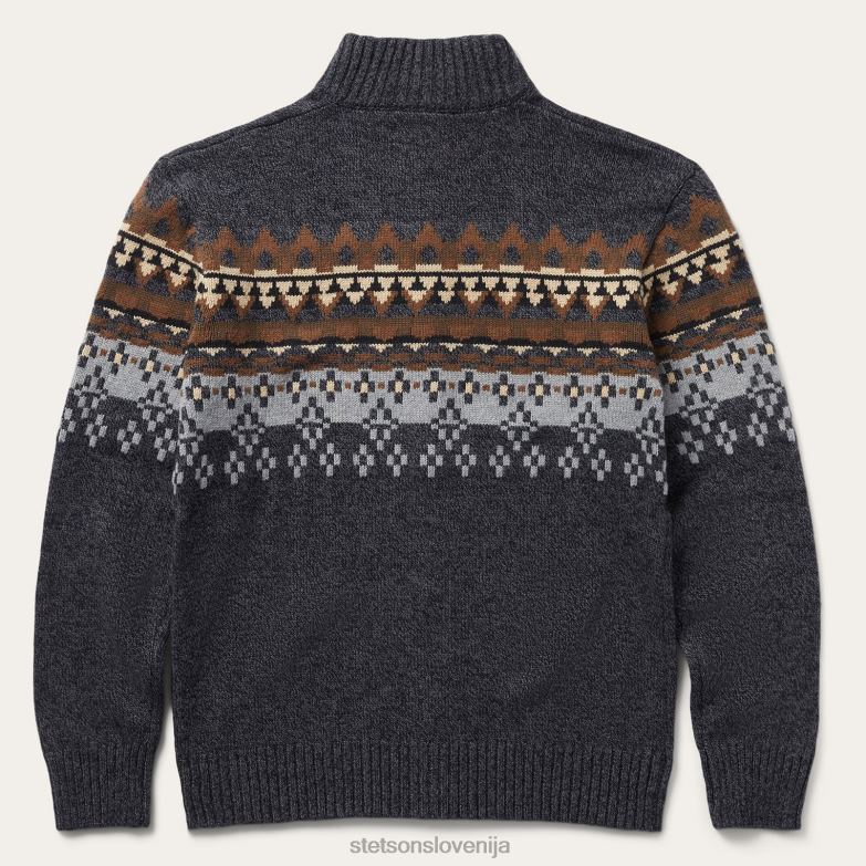 Stetson moški western kardigan Z6H88397 siva oblačila