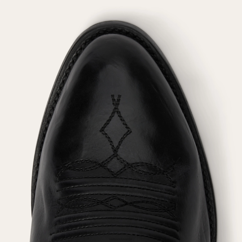 Stetson moški ames škorenj z vrvico in bruniranega usnja Z6H88231 Črna obutev