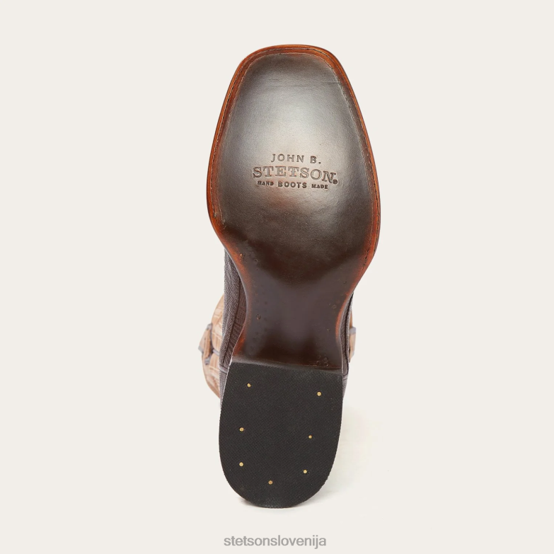 Stetson moški kavbojski škorenj Beaumont Shark Z6H88229 rjav obutev