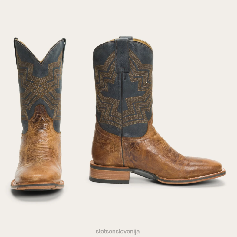 Stetson moški škorenj iz bruniranega usnja Goddard Z6H88232 rjav obutev