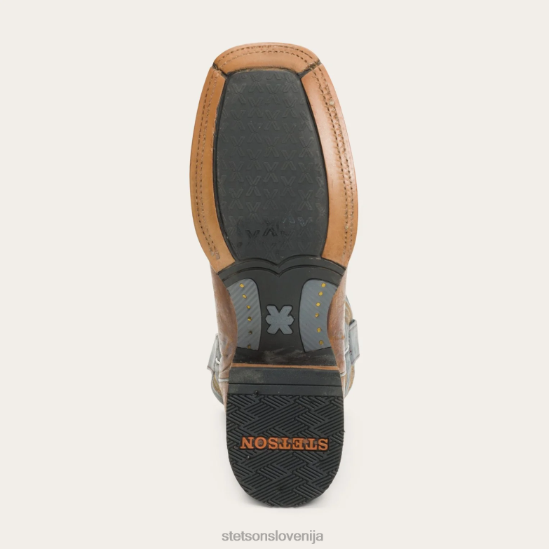 Stetson moški škorenj iz bruniranega usnja Goddard Z6H88232 rjav obutev