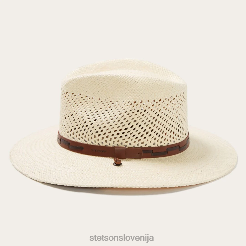 Stetson uniseks airway panama safari klobuk Z6H88162 naravno pokrivala