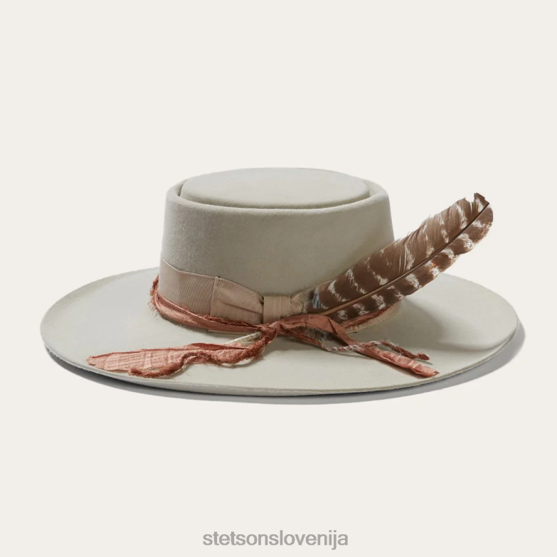 Stetson uniseks kings row trden klobuk iz klobučevine Z6H88184 srebrno siva pokrivala