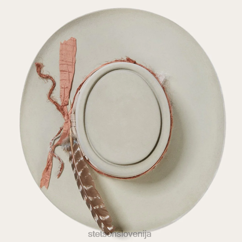 Stetson uniseks kings row trden klobuk iz klobučevine Z6H88184 srebrno siva pokrivala