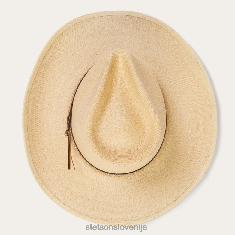 Stetson uniseks zahodni klobuk iz palmovih listov žage Z6H881 popečen pokrivala