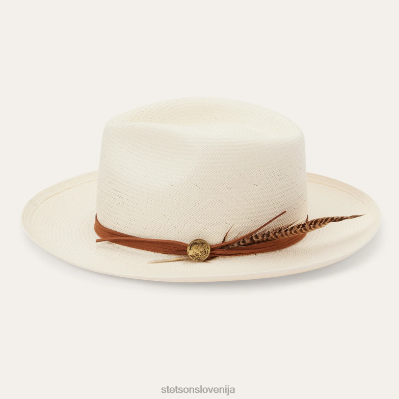 Stetson uniseks Fedora iz slame tallahassee shantung Z6H88155 naravno pokrivala
