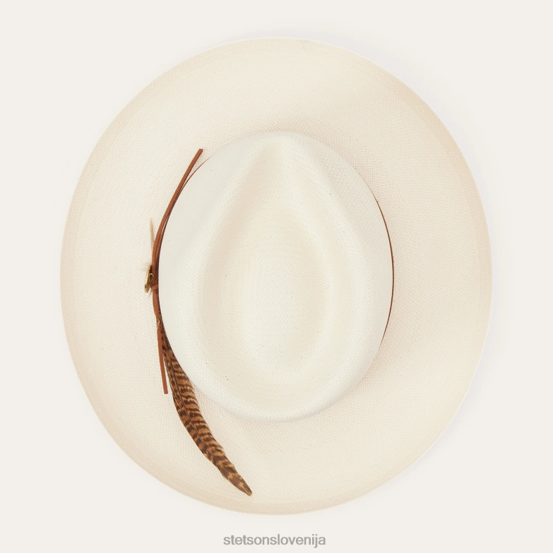 Stetson uniseks Fedora iz slame tallahassee shantung Z6H88155 naravno pokrivala