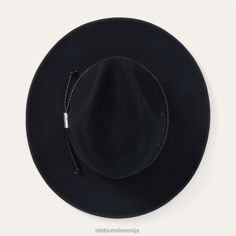 Stetson uniseks crossover fedora Z6H88216 Črna pokrivala