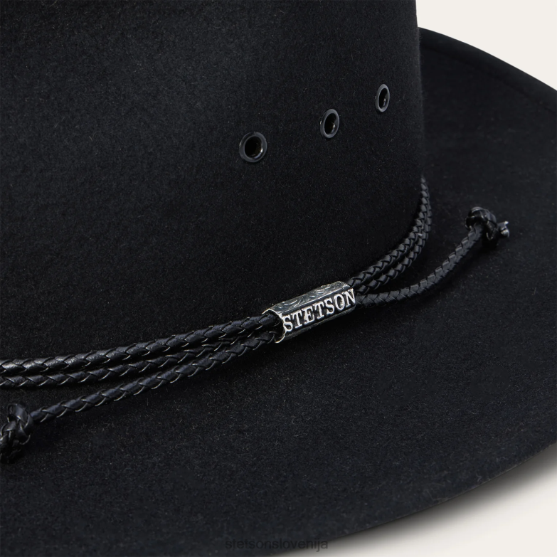 Stetson uniseks crossover fedora Z6H88216 Črna pokrivala