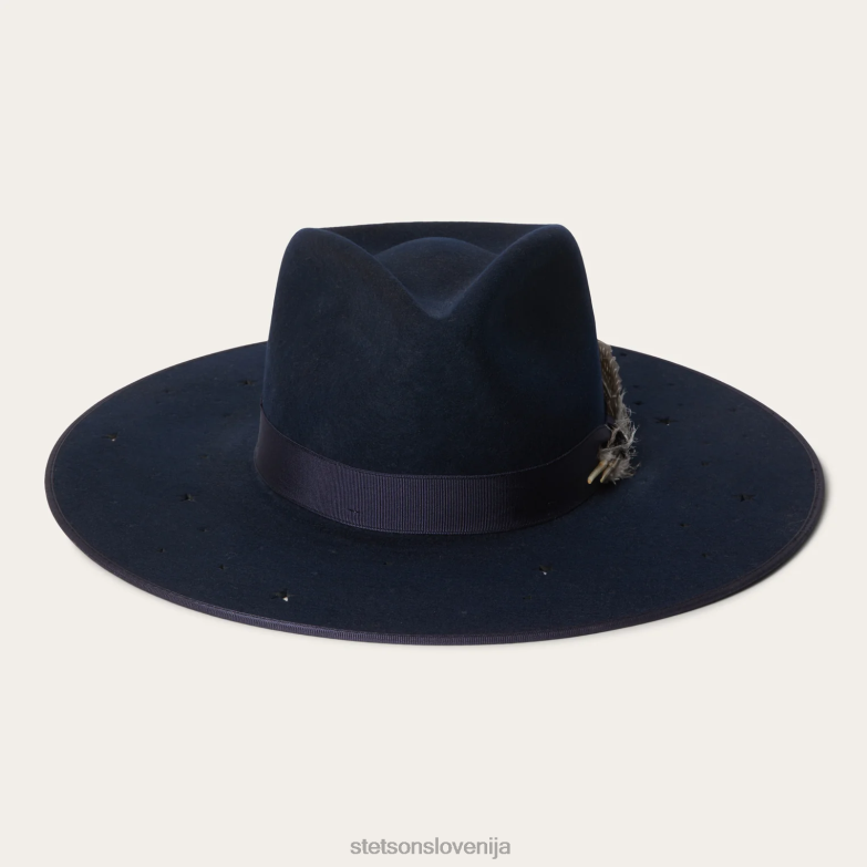Stetson uniseks fedora nočno nebo Z6H88190 mornarica pokrivala