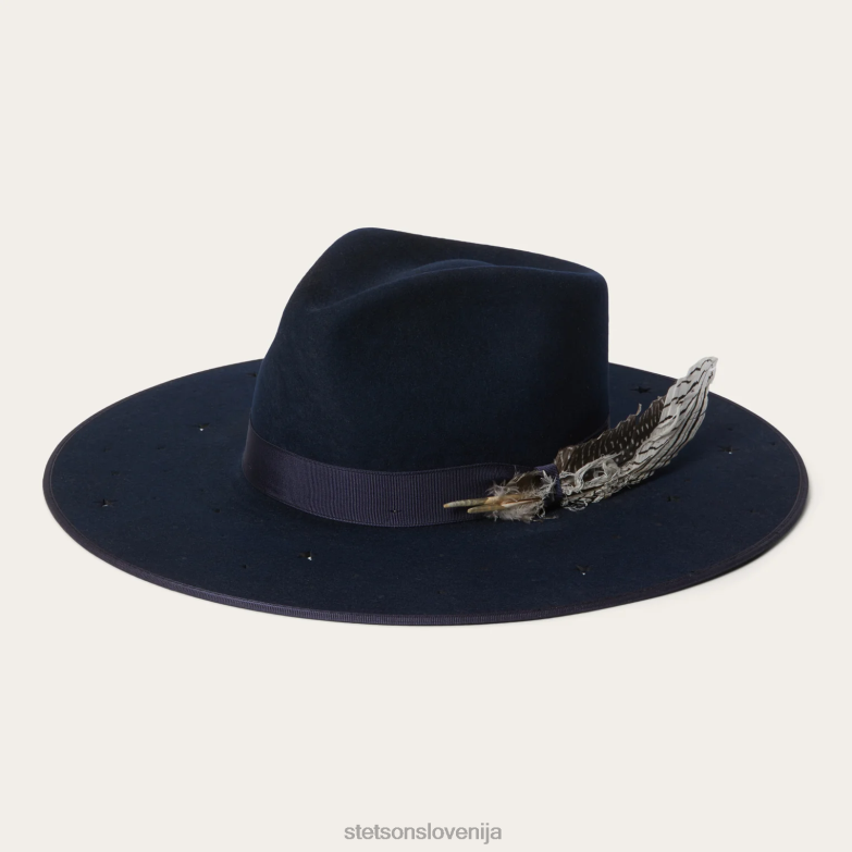 Stetson uniseks fedora nočno nebo Z6H88190 mornarica pokrivala