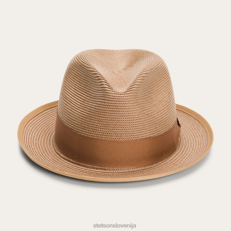 Stetson uniseks latte milan fedora Z6H88179 konjak pokrivala