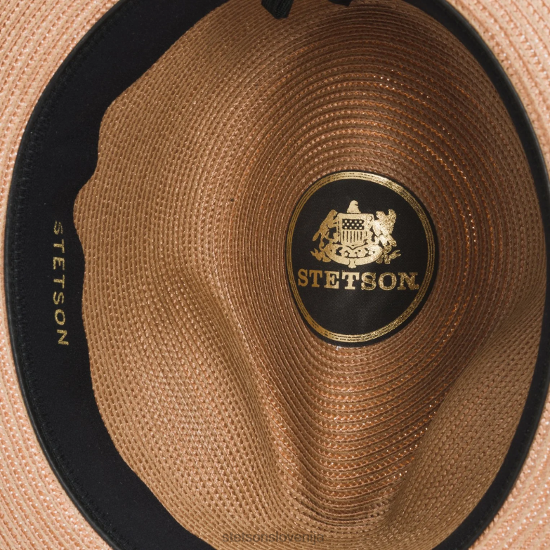 Stetson uniseks latte milan fedora Z6H88179 konjak pokrivala