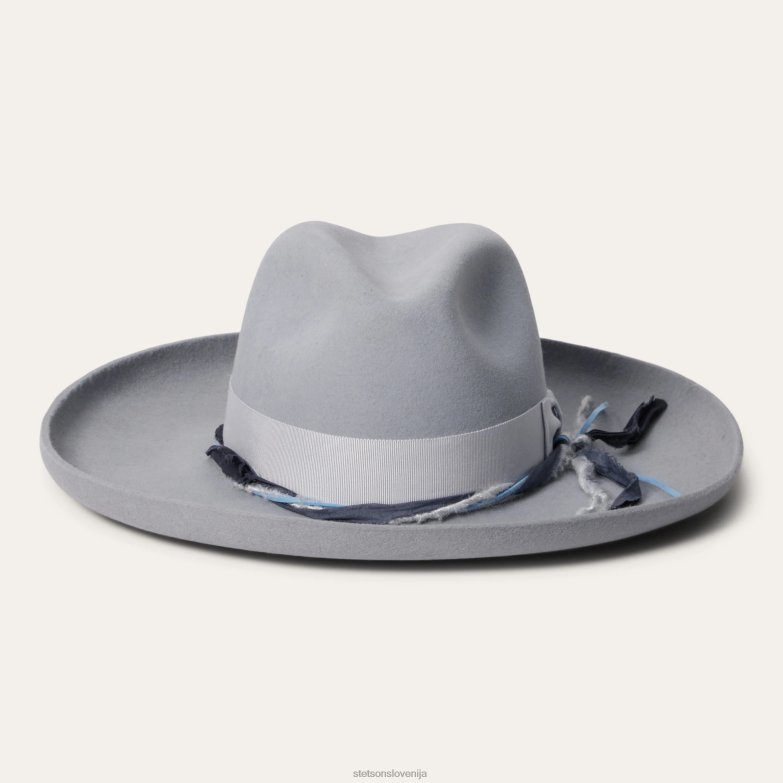 Stetson uniseks oceanus fedora Z6H88185 svetlo siva pokrivala