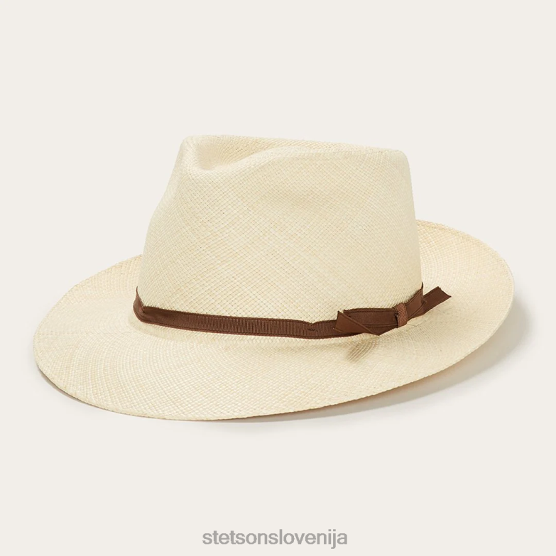 Stetson uniseks oseminštirideset panama fedora Z6H88170 naravno pokrivala