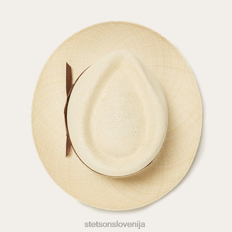 Stetson uniseks oseminštirideset panama fedora Z6H88170 naravno pokrivala