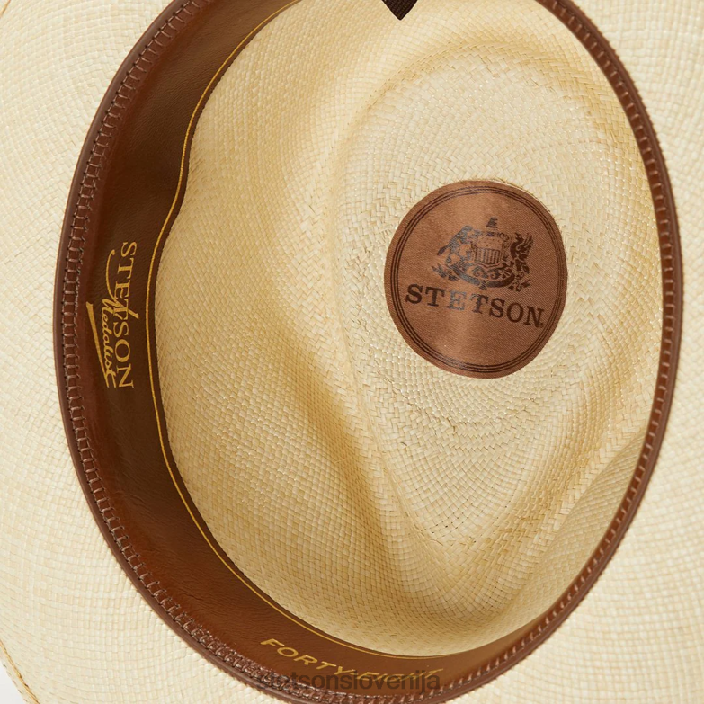 Stetson uniseks oseminštirideset panama fedora Z6H88170 naravno pokrivala
