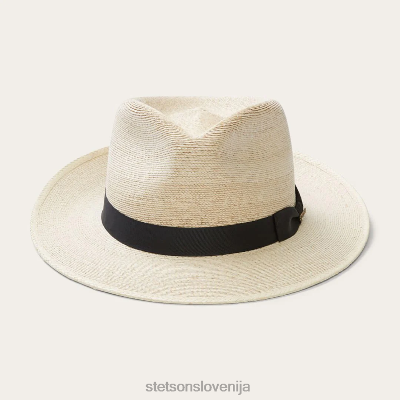 Stetson uniseks rushmore palm fedora Z6H88159 naravno pokrivala