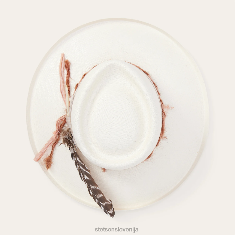 Stetson uniseks slamnata fedora kings row shantung Z6H88181 naravno pokrivala