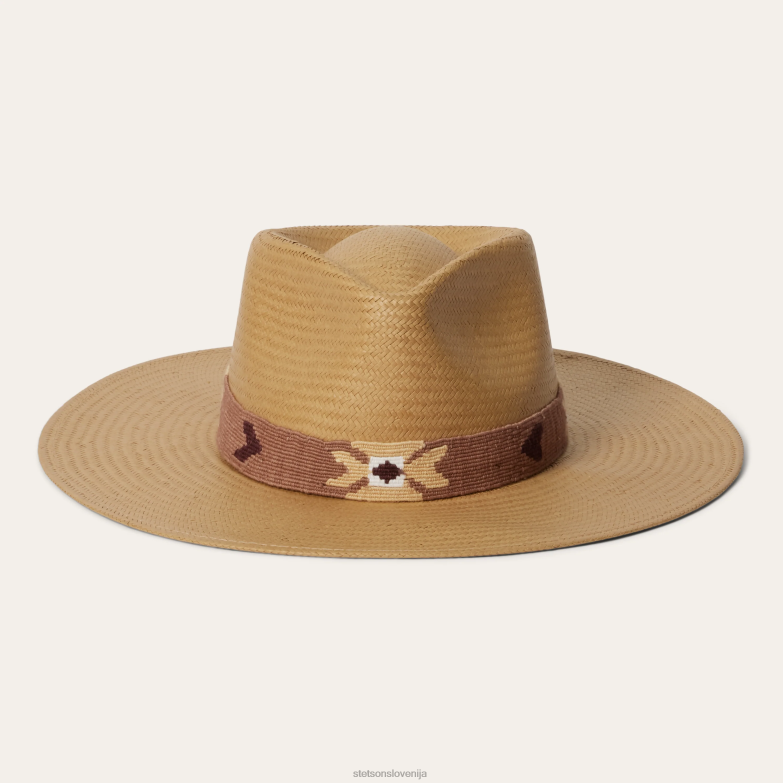 Stetson uniseks sol slamnata fedora Z6H88168 pesek pokrivala