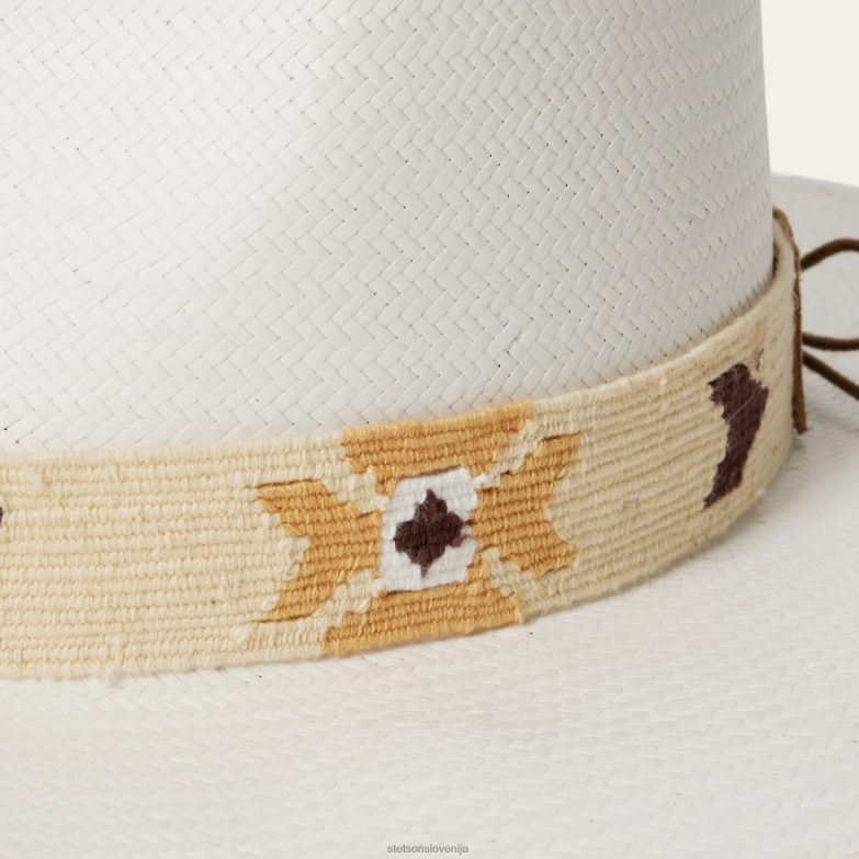 Stetson uniseks sol slamnata fedora Z6H88180 belilo pokrivala