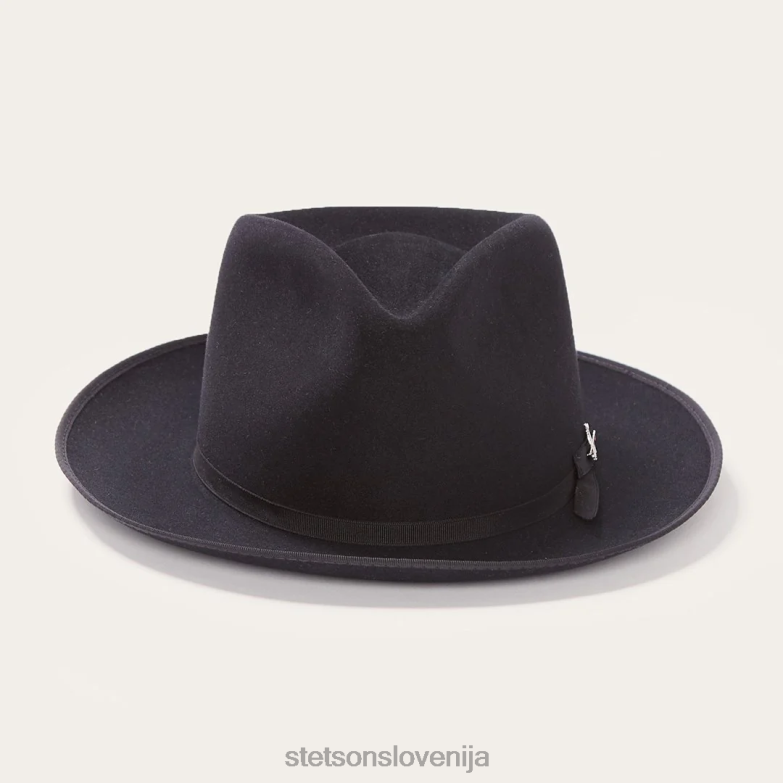 Stetson uniseks stratoliner fedora Z6H8859 Črna pokrivala
