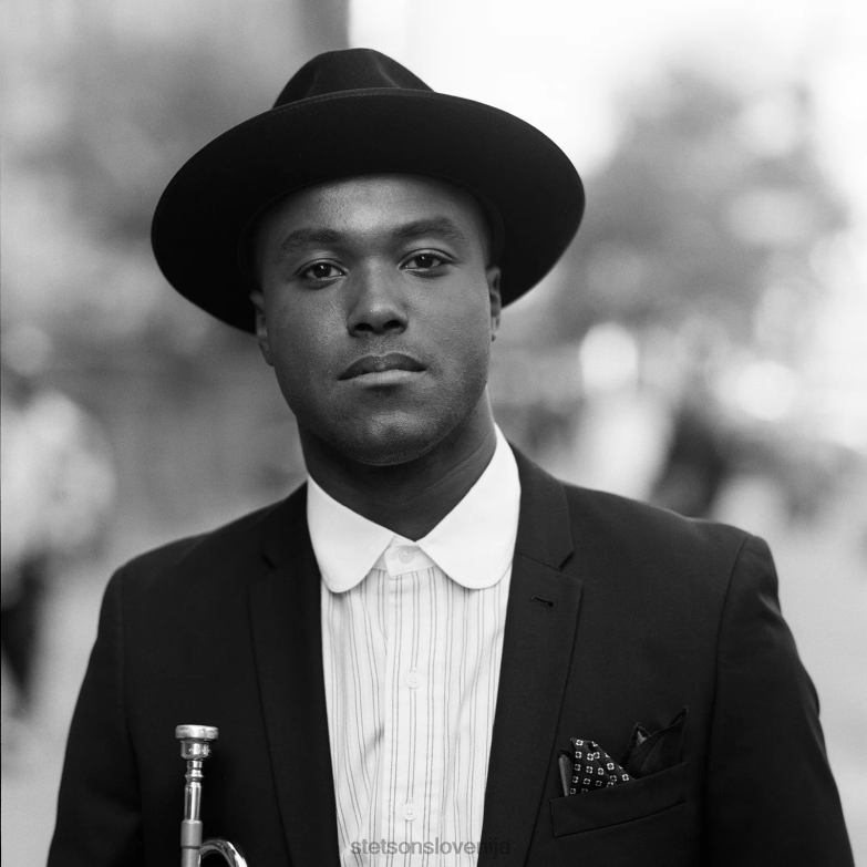 Stetson uniseks stratoliner fedora Z6H8859 Črna pokrivala