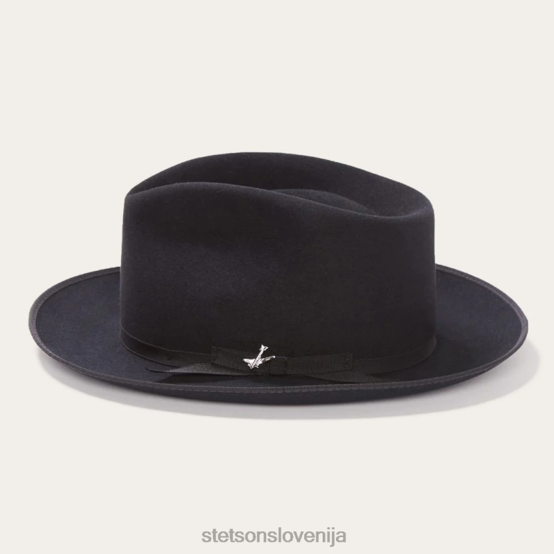Stetson uniseks stratoliner fedora Z6H8859 Črna pokrivala