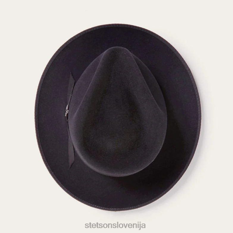 Stetson uniseks stratoliner fedora Z6H8859 Črna pokrivala