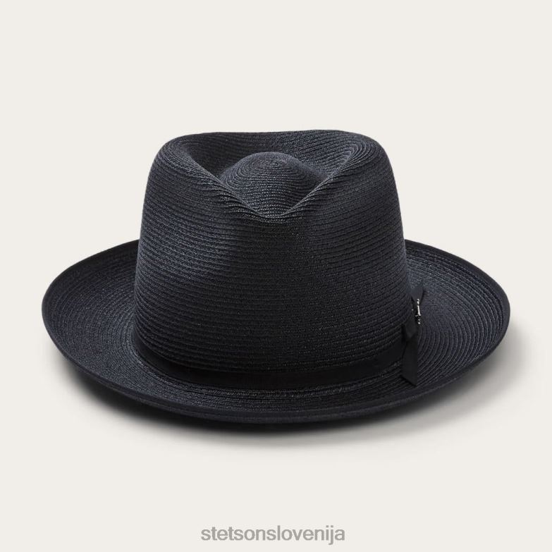 Stetson uniseks stratoliner fedora iz konoplje Z6H88108 Črna pokrivala
