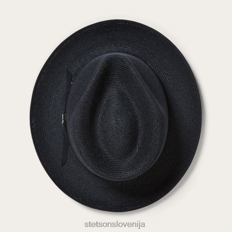 Stetson uniseks stratoliner fedora iz konoplje Z6H88108 Črna pokrivala