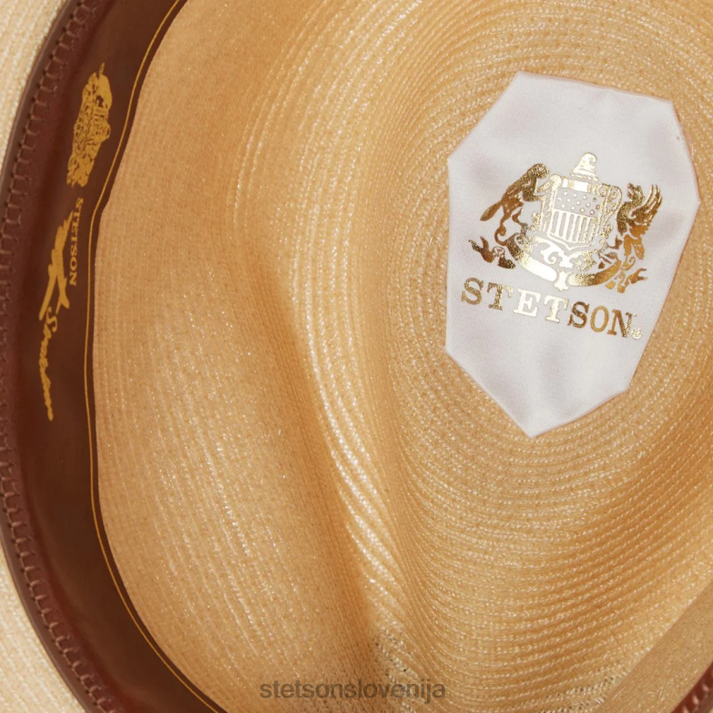 Stetson uniseks stratoliner fedora iz konoplje Z6H88109 naravno pokrivala