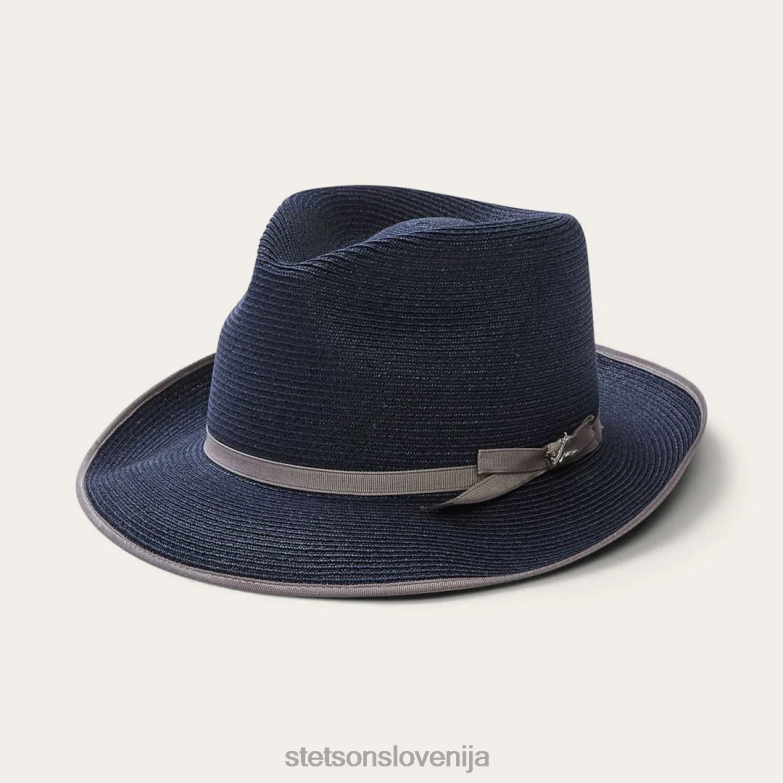 Stetson uniseks stratoliner fedora iz konoplje Z6H88135 mornarica pokrivala