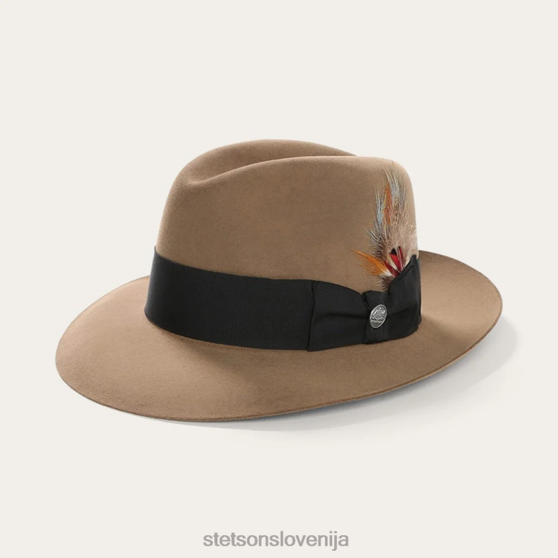 Stetson uniseks tempeljska fedora Z6H8894 tawny pokrivala