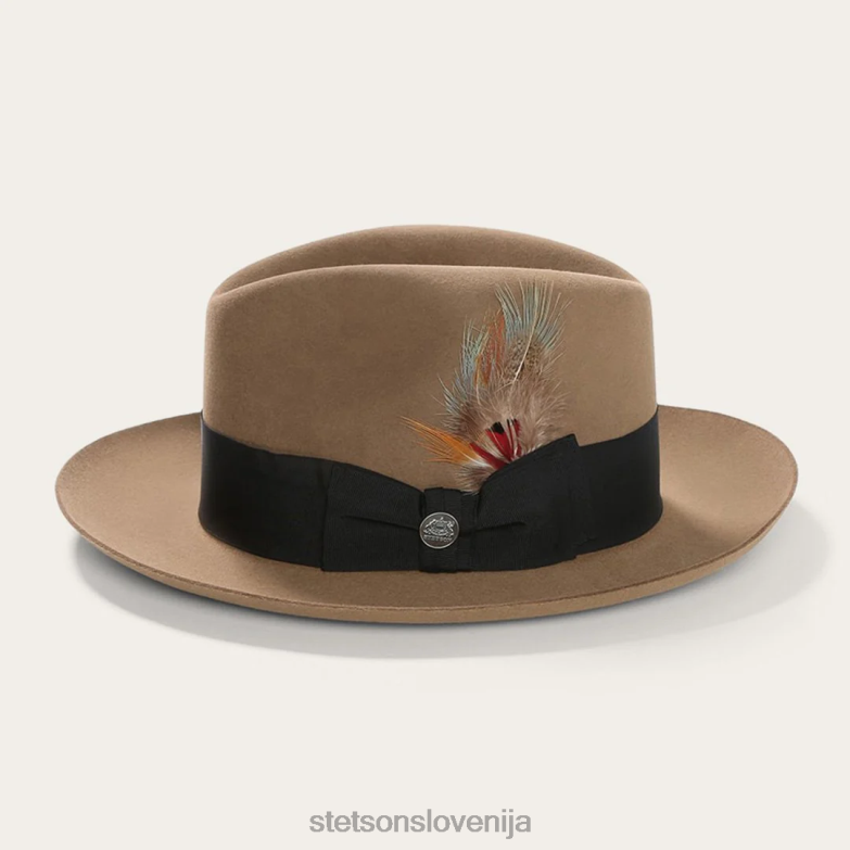 Stetson uniseks tempeljska fedora Z6H8894 tawny pokrivala