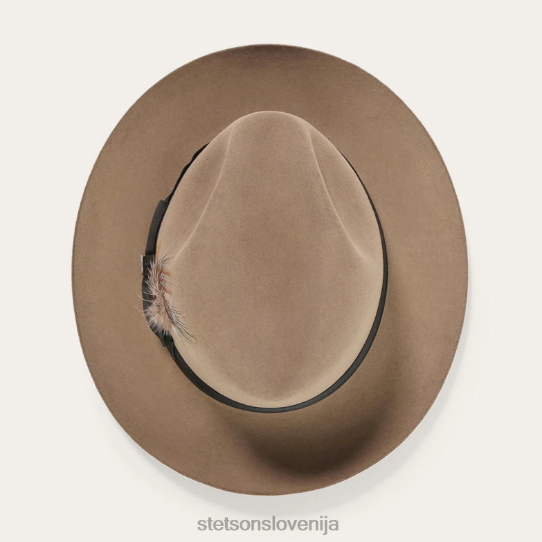 Stetson uniseks tempeljska fedora Z6H8894 tawny pokrivala